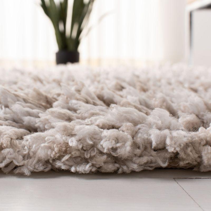 Rio Shag SG960 Hand Loomed Indoor Accent Rug - Beige/Ivory - 3'x5' - Safavieh