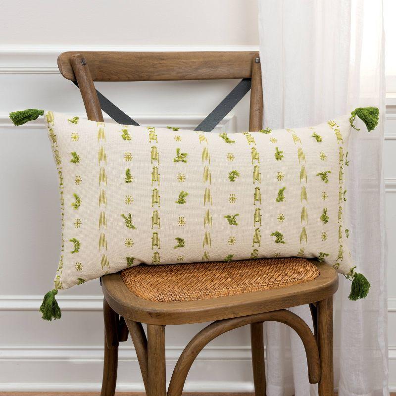 Rizzy Home Tassels Cotton Throw Pillow