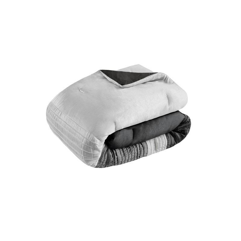 Madison Park Amherst 7 Piece Striped and Pleated Comforter Set & Reviews | Wayfair