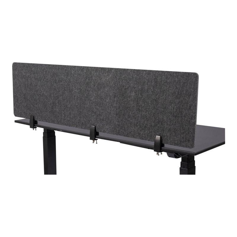 ReFocus Raw Clamp-On Acoustic Desk Divider  Reduce Noise and Visual Distractions with this Lightweight Desk Mounted Privacy Panel (Castle Gray, 59" x 16" , 23.6" x 16" , & 23.6" x 16" )