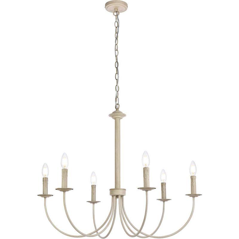 Elegant Lighting Nyomi 42-Inch Chrome Chandelier with Artistic Structure