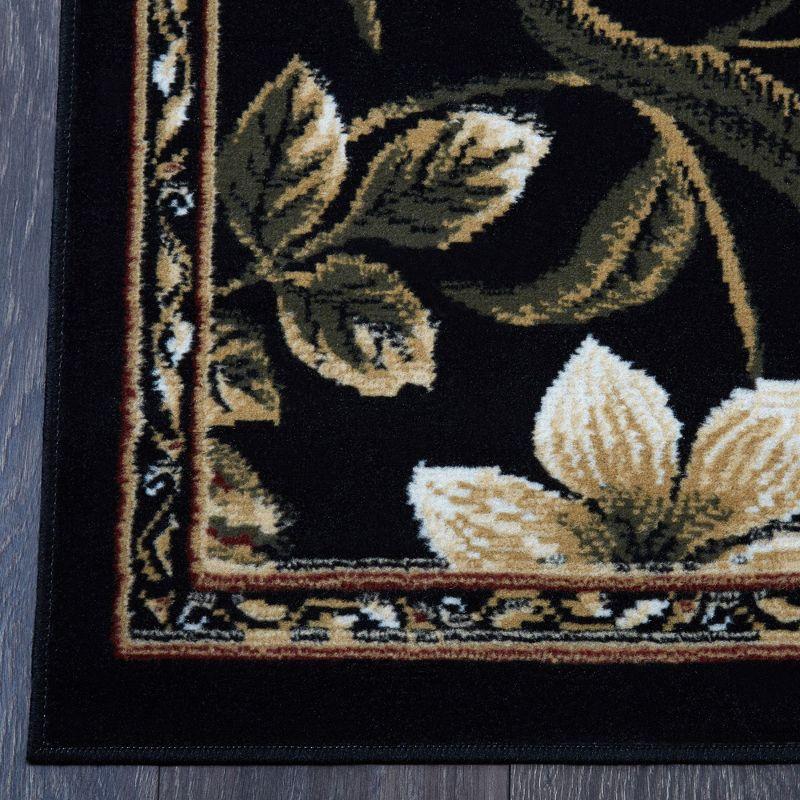 Home Dynamix Optimum Amell Traditional Floral Area Rug, Black/Green, 7'8"x10'4"