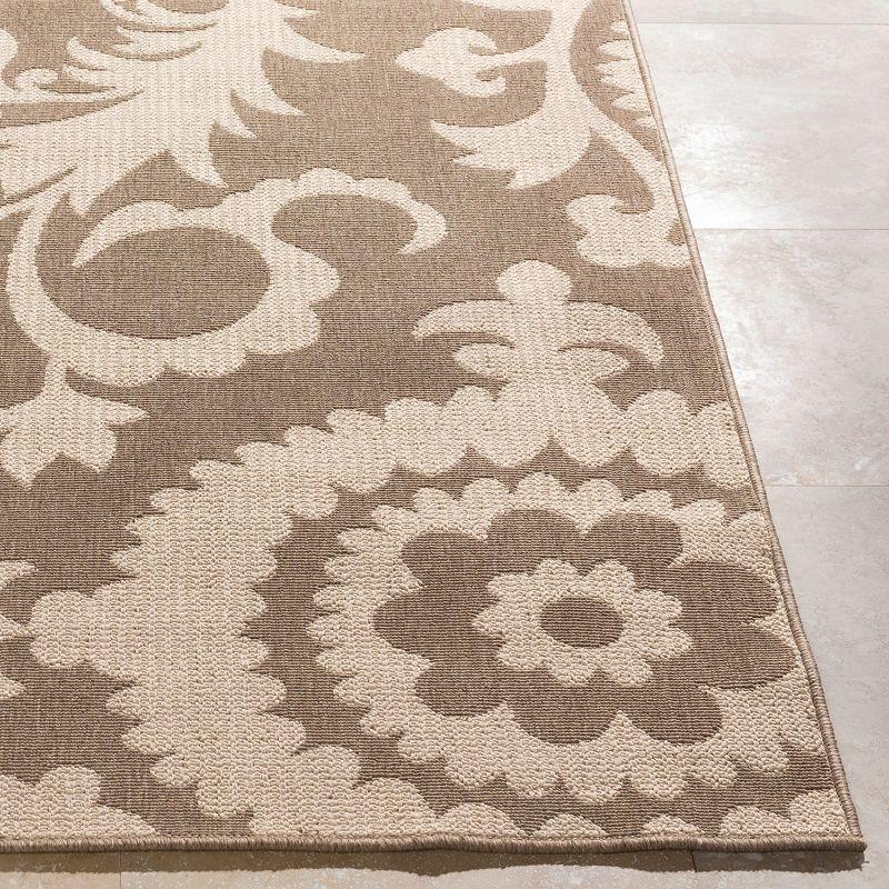 Nancy Camel and Cream Hand-Knotted Wool Area Rug 7'3" x 10'6"