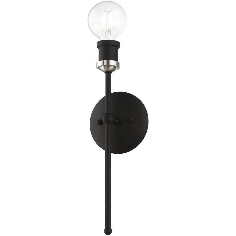 Livex Lighting Lansdale 1 - Light Sconce in  Black/Brushed Nickel