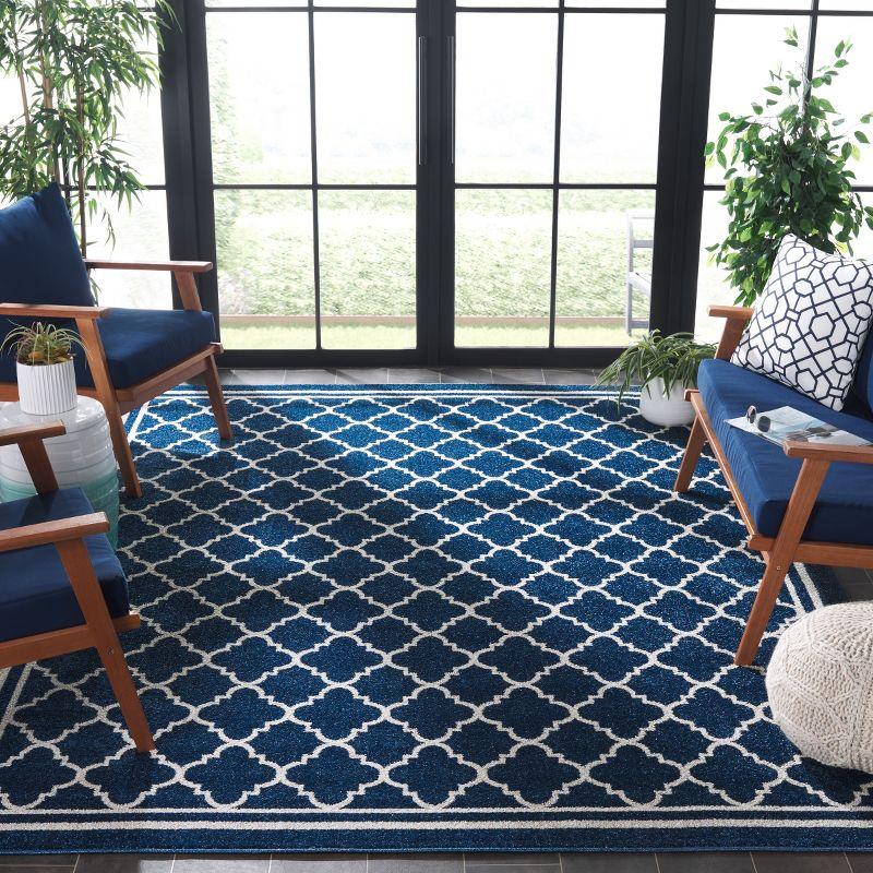 Amherst AMT422 Power Loomed Indoor Area Rug - Navy/Beige - 9'x12' - Safavieh