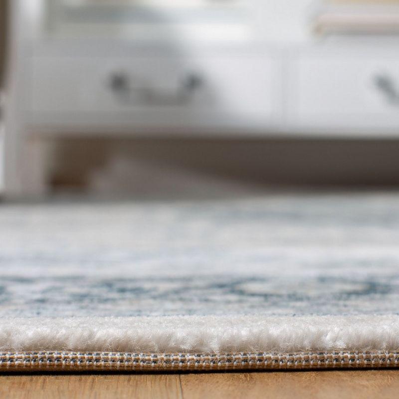 Isabella ISA919 Power Loomed Area Rug - Cream/Dark Blue - 4'x6' - Safavieh