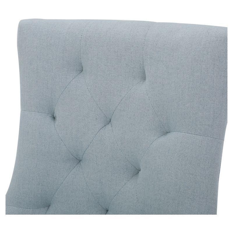 Christopher Knight Home Maggie Contemporary Tufted Armless Dining Chairs (Set of 2), Light Sky/Fabric