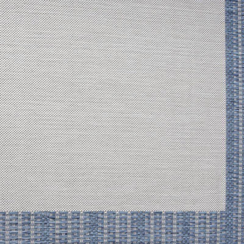 5'2" x 7'2" New York Patio Country Landry Indoor/Outdoor Rug Gray/Blue - Nicole Miller: UV & Weather-Resistant