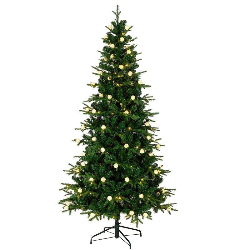 National Tree Company Pre-lit Feel Real Duxbury Artificial Christmas Tree with Dual Color LED Lights