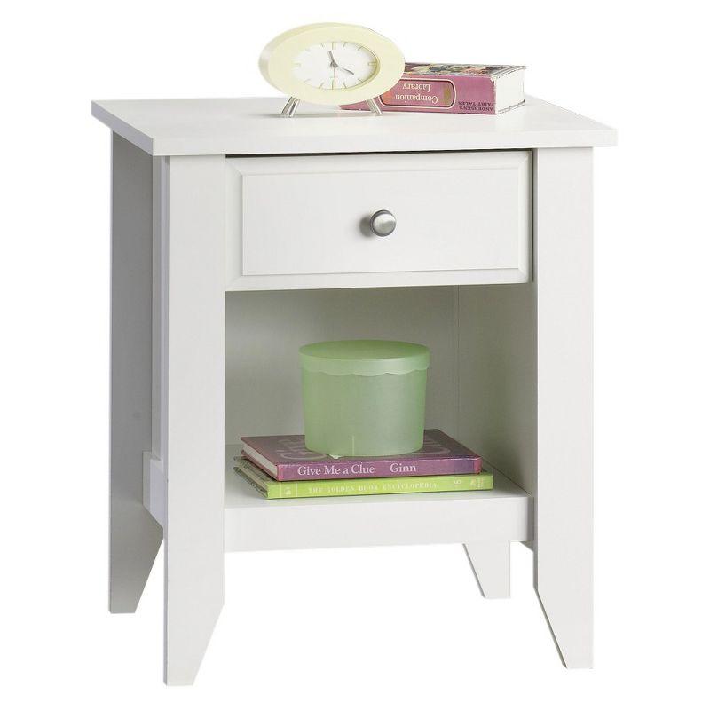 Soft White Shoal Creek Nightstand with Smooth Metal Runners