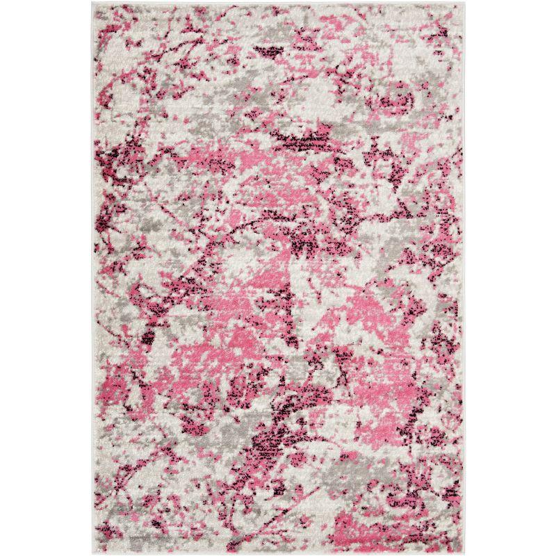 Skyler SKY186 Power Loomed Indoor Area Rug - Pink/Ivory - 4'x6' - Safavieh