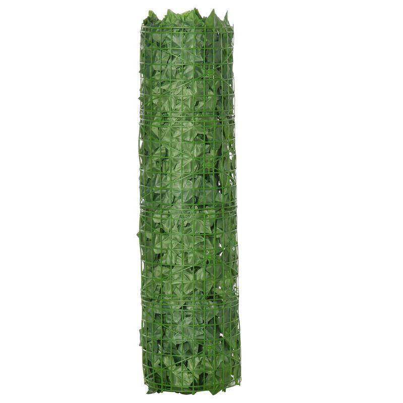 Outsunny 3 ft. H x 10 ft. W Artificial Faux Hedge Leaf Ivy Vine Mesh Privacy Screen