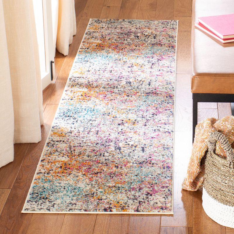 Madison MAD460 Power Loomed Indoor Runner Rug - Grey/Pink - 2'2"x10' - Safavieh