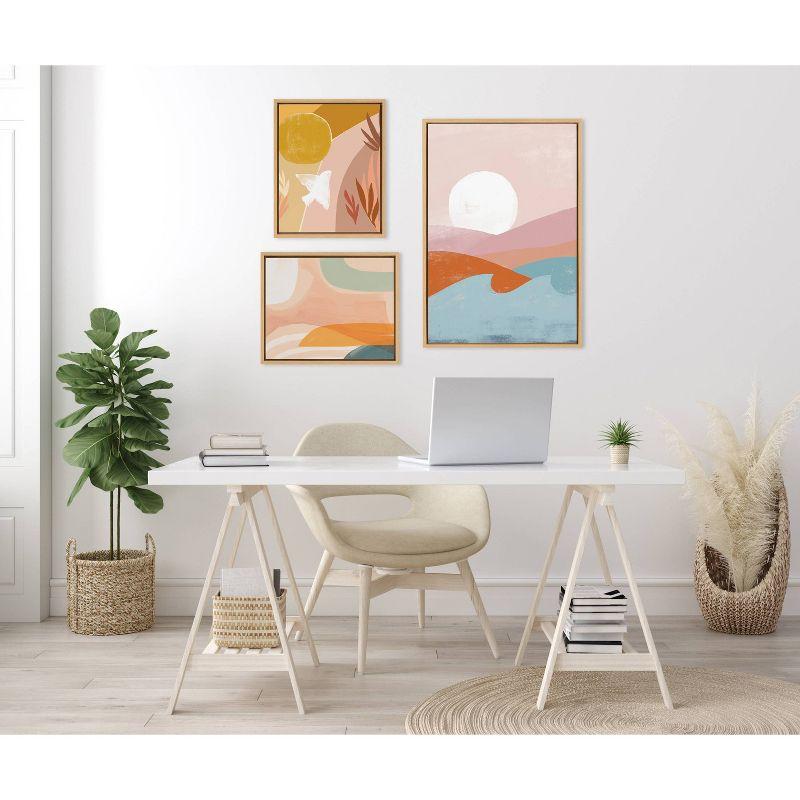 Laurel All Things Decor (Set of 3) Sylvie Endless Summer Sunrise Marrakesh Framed Canvas Wall Art Set by Kate Aurelia Holloway