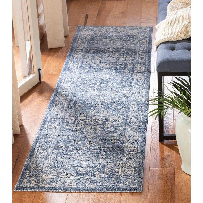 Charleston CHL411 Loomed Indoor Runner Rug - Navy/Creme - 2'x10' - Safavieh