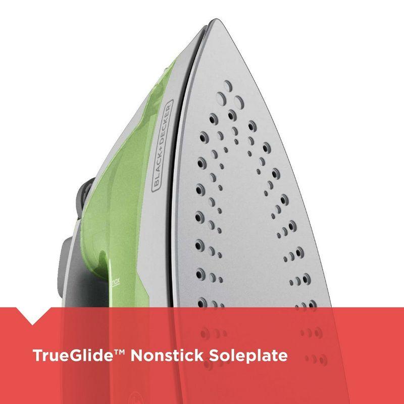 BLACK+DECKER Easy Steam Compact Iron, 2X Smoother Glide, Nonstick Soleplate & Anti-Drip