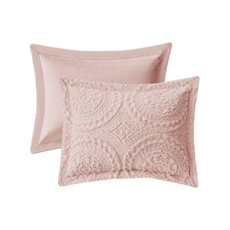 Madison Park Arya Embroidered Medallion Faux Fur Ultra Plush Comforter Set