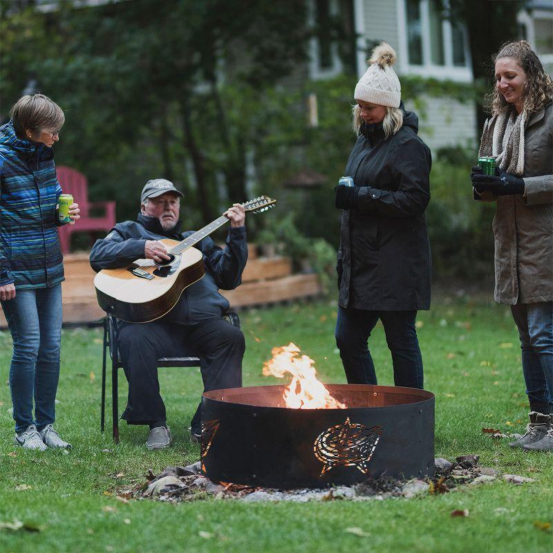 Blue Sky Outdoor Living NHL Steel Wood Burning Fire Ring