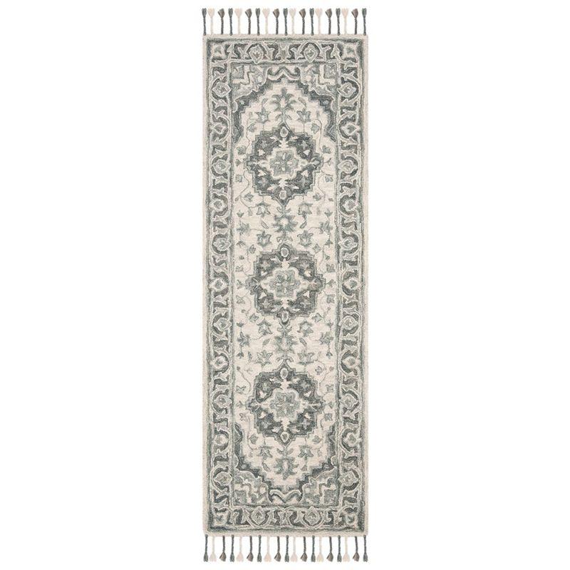 Hand-Tufted Rustic-Chic Grey Wool 2'3" x 5' Runner Rug