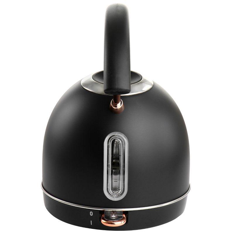 MegaChef 1.8 Liter Half Circle Electric Tea Kettle in Matte Black