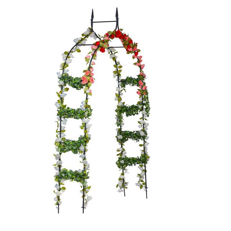 Machrus Ogrow Wedding Garden Arch, Decorative Flower Garden Arbor Lawn Patio - Metal Arbor Trellis