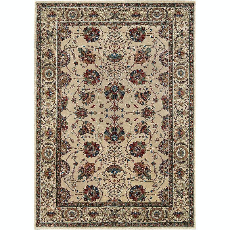 Ivory Hand-knotted Synthetic Oriental 2' x 3' Area Rug