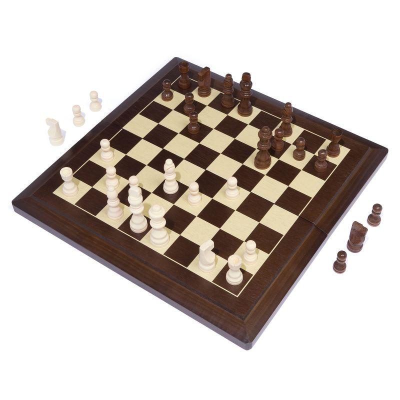Game Gallery Wood Chess & Checkers Set