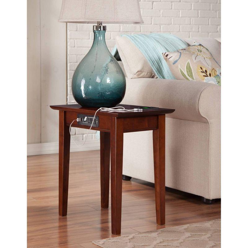 Shaker Chair Side Table with Charger Walnut - AFI