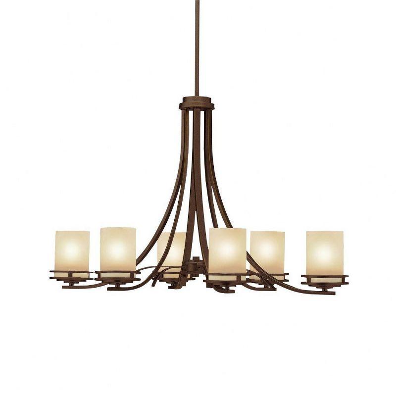 Hendrik 22.75" 6-Light Chandelier with Opal Glass and Nickel