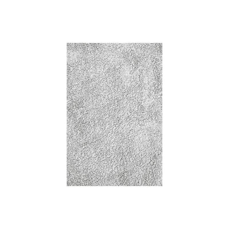 Gray Turkish Cotton Textured Bath Rug