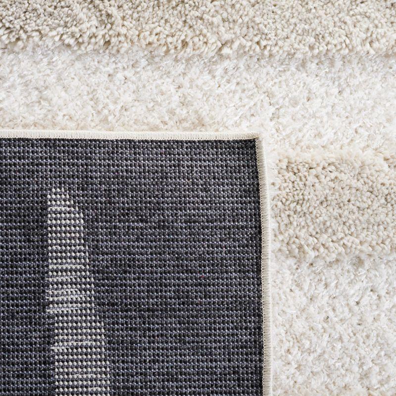 Hi-Lo Shag HLS202 Power Loomed Area Rug - Beige - 4'x6' - Safavieh.