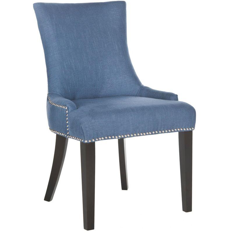 Lester 19" H Dining Chair With Nail Head Trim (Set of 2) - MCR4709 - Navy - Safavieh Couture