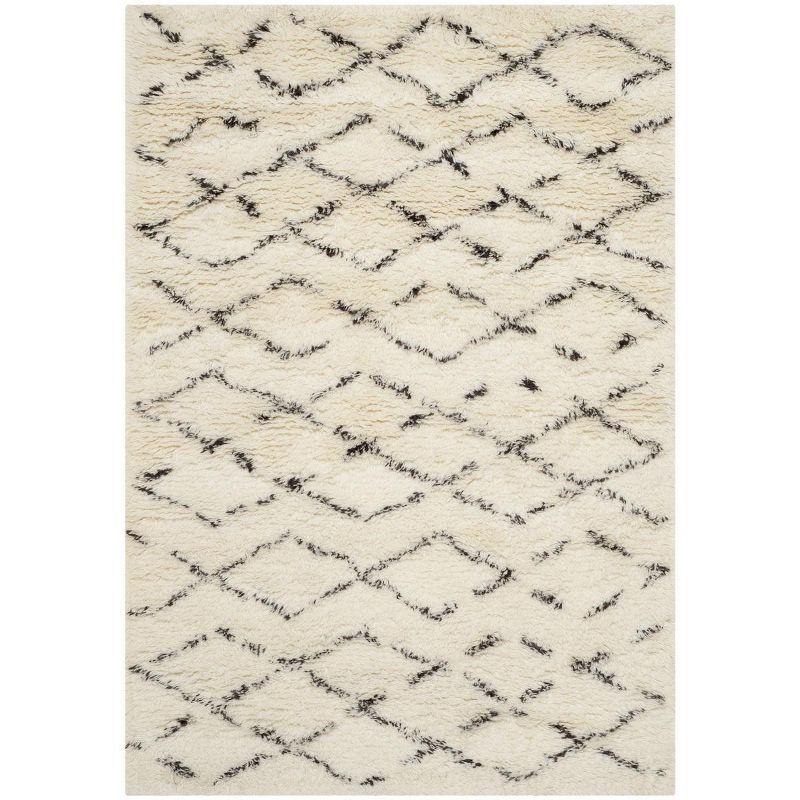 Casablanca CSB847 Hand Tufted Indoor Area Rug - Ivory/Brown - 4'x6' - Safavieh