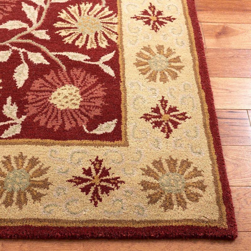 Heritage HG970 Handmade Area Rug - 5'x8' - Red/Beige - Safavieh