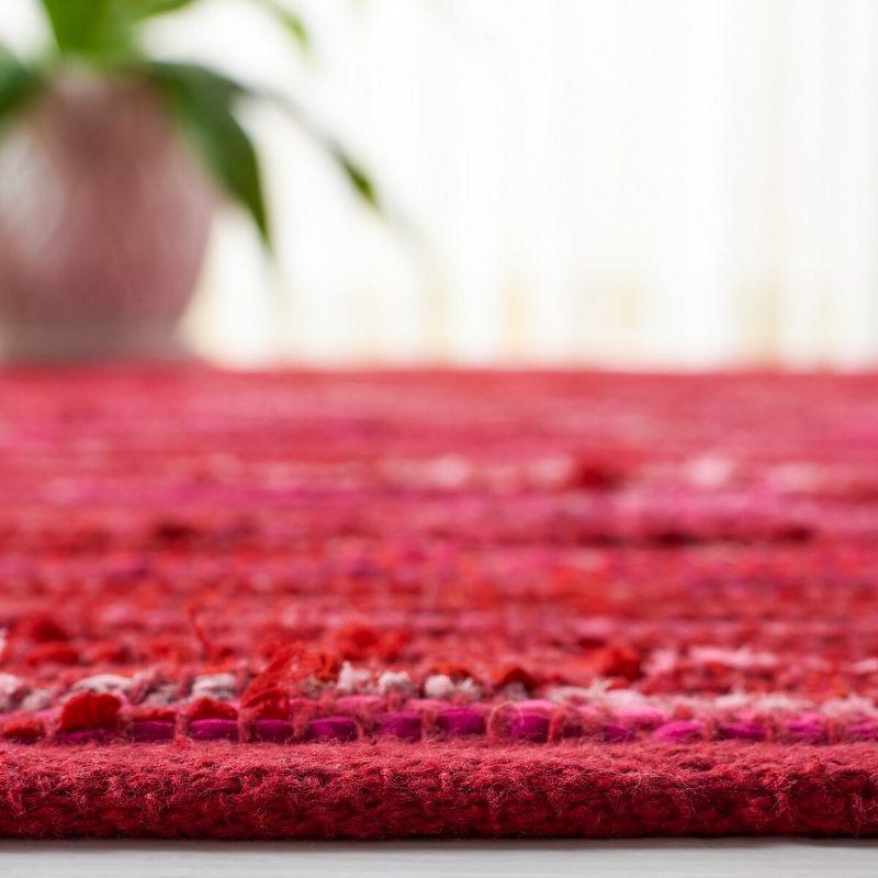 Rag Rug RAR130 Hand Woven Indoor Runner Rug - Red/Multi - 2'3"x12' - Safavieh.