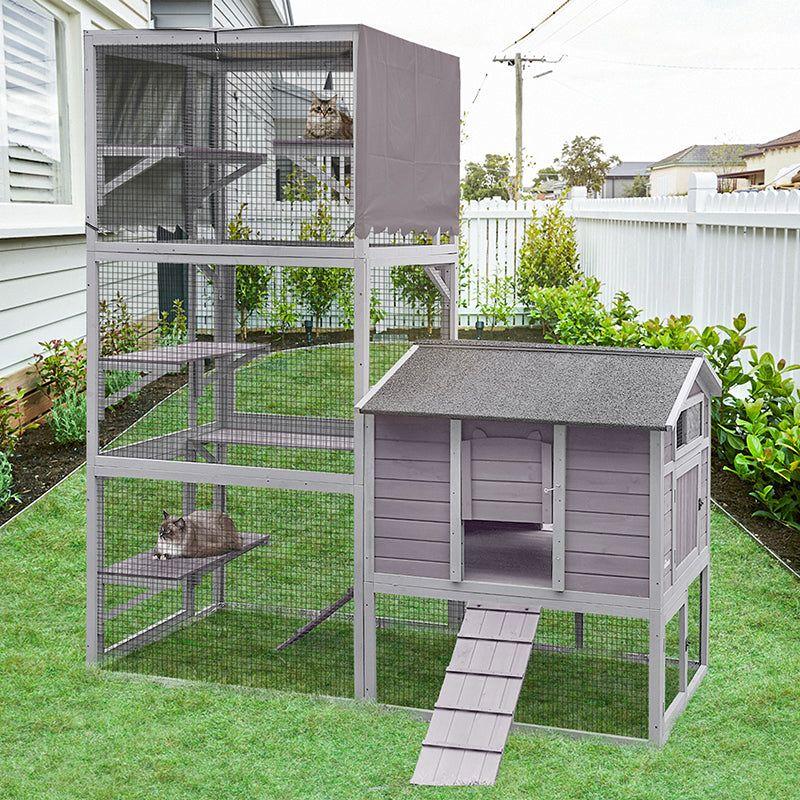 Aivituvin-AIR82 Large Cat Enclosure,Vertical Climbing Enclosure