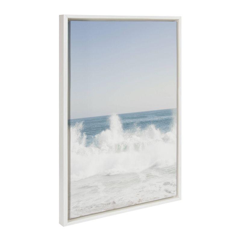 23" x 33" Sylvie Waves Crashing Framed Canvas by Caroline Mint - Kate & Laurel All Things Decor