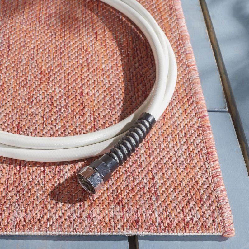 Beach House BHS218 Power Loomed Indoor/Outdoor Area Rug - Rust - 6'7"x6'7" - Safavieh