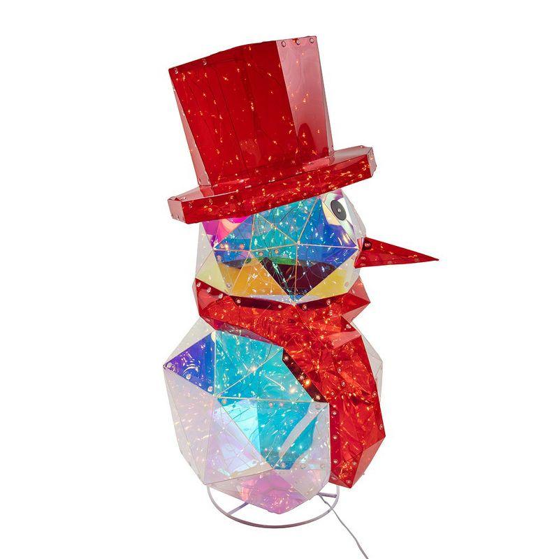 Kurt Adler Kurt Adler Iridescent Lit Snowman Indoor or Outdoor Christmas Decoration, 24in