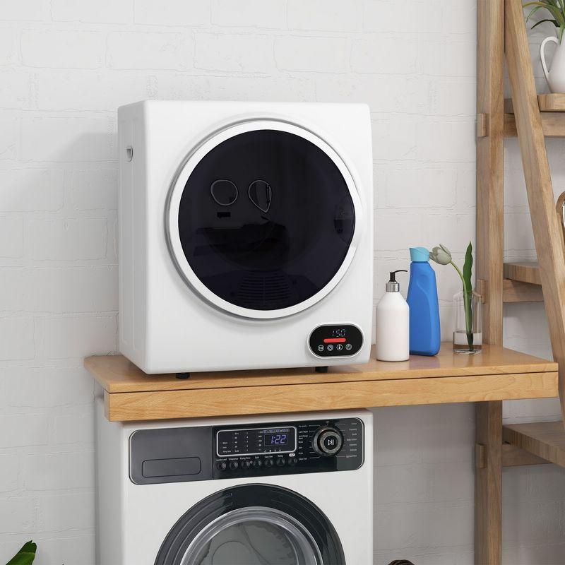 HomCom 1.5 Cubic Feet Vented Electric Stackable Dryer