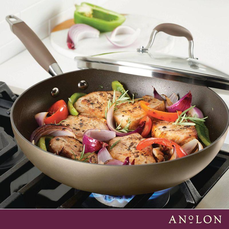 Anolon Anolon Advanced Home Hard Anodized Nonstick Deep Frying Pan / Skillet with Lid, 12 Inch