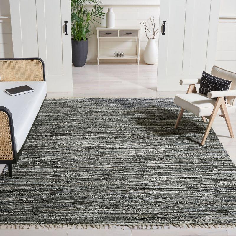 Rag Area Rug RAR128 Hand Woven Area Rug - Grey - 8'x10' - Safavieh.