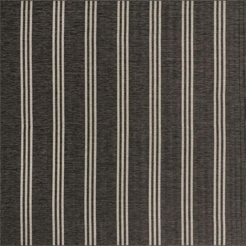 Charcoal Chic Easy-Care Synthetic 13' Square Outdoor Rug