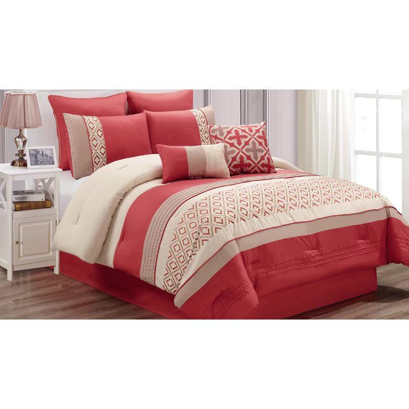 8pc Janna Comforter Set Orange - Riverbrook Home