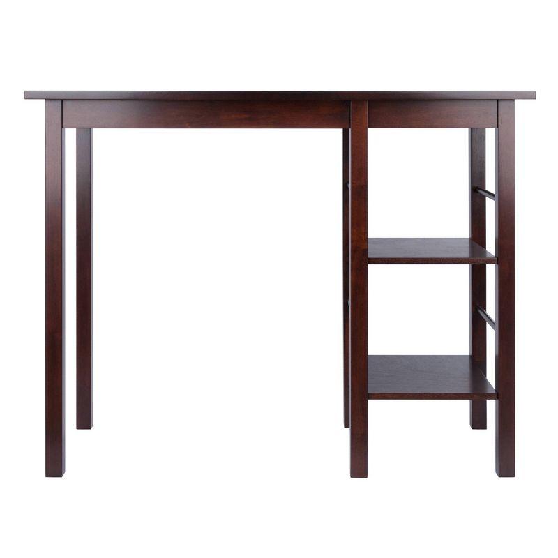 Dining Table Walnut - Winsome: Counter Height, Storage Base, Seats 4, Hardwood