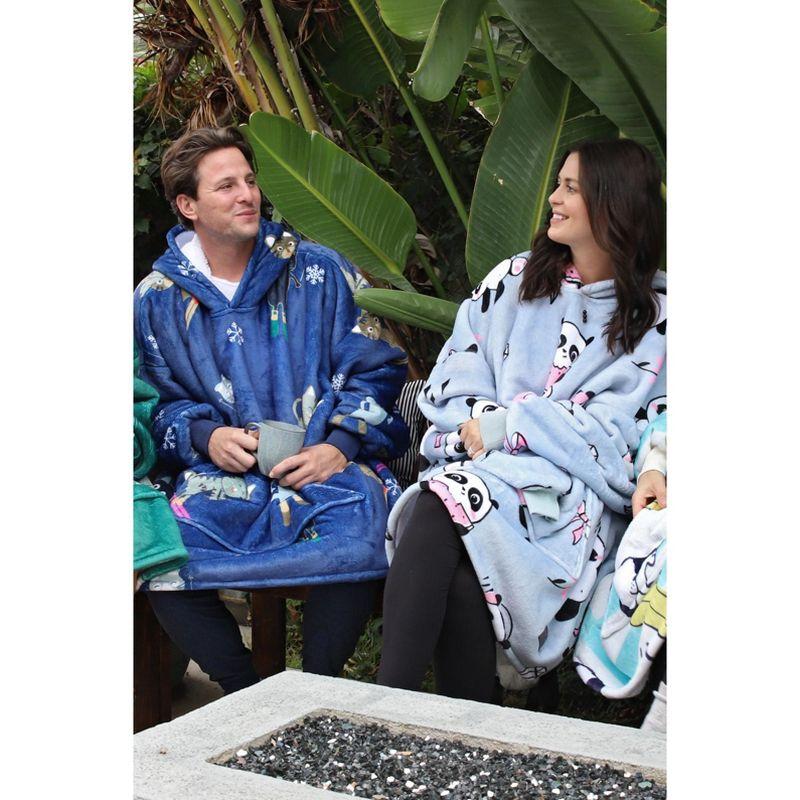 Catalonia Panda Oversized Wearable Warm Blanket Hoodie Sweatshirt Pullover with Pocket for Women,Holiday Gift