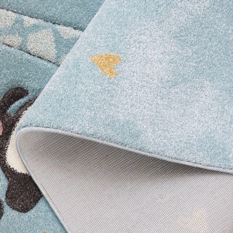 Carousel Kids  CRK120 Loomed Indoor Area Rug - Blue - 5'3"x5'3" - Safavieh