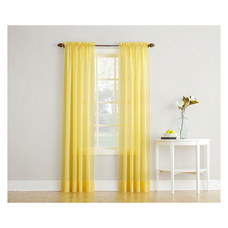 Erica Crushed Sheer Voile Rod Pocket Curtain Panel - No. 918