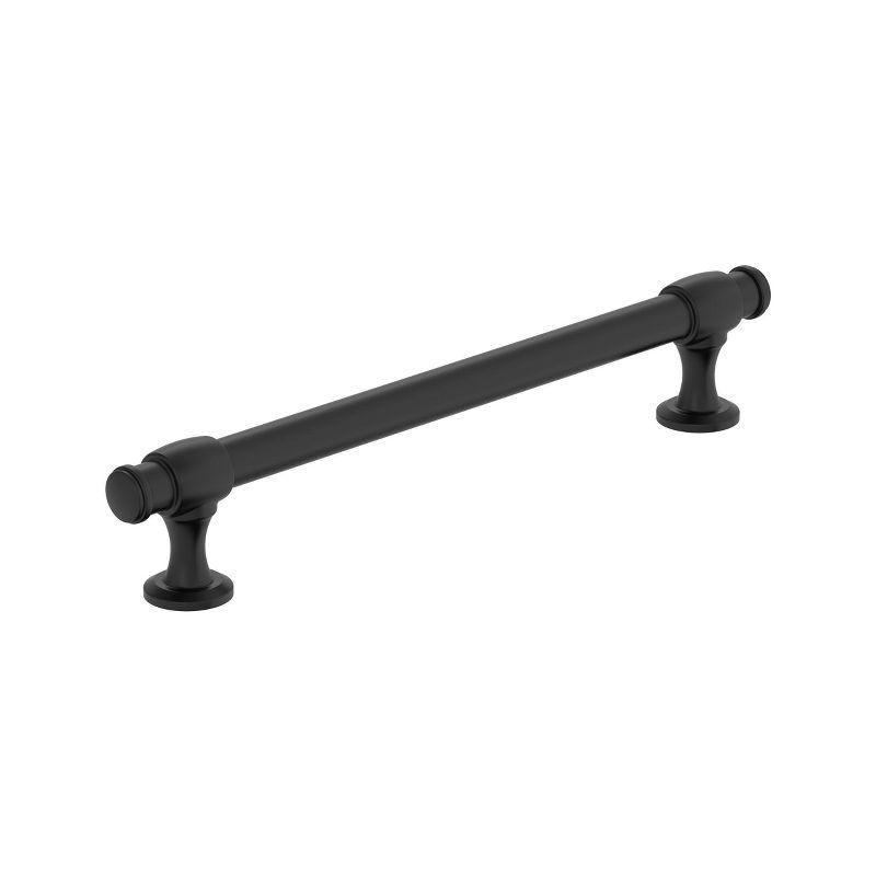 Matte Black Modern Cabinet Drawer Pull with Mounting Hardware