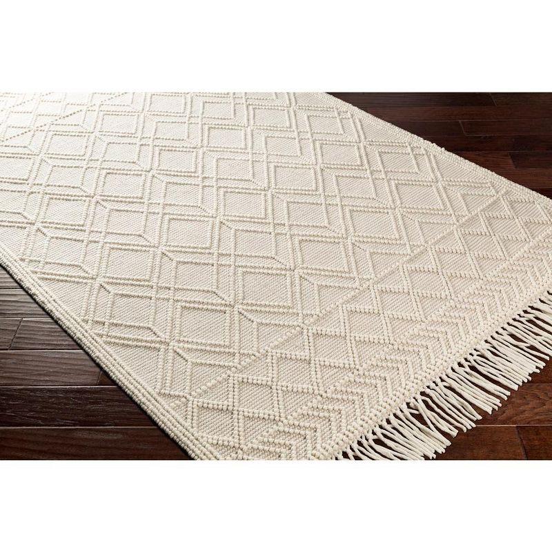 Serene Haven Hand-Knotted Wool Beige Area Rug, 8' x 10'